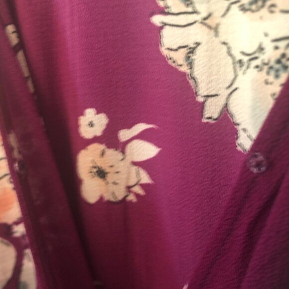 Candie's purple floral high/low dress w/ built-in shorts sz XL [juniors'] - Picture 12 of 14